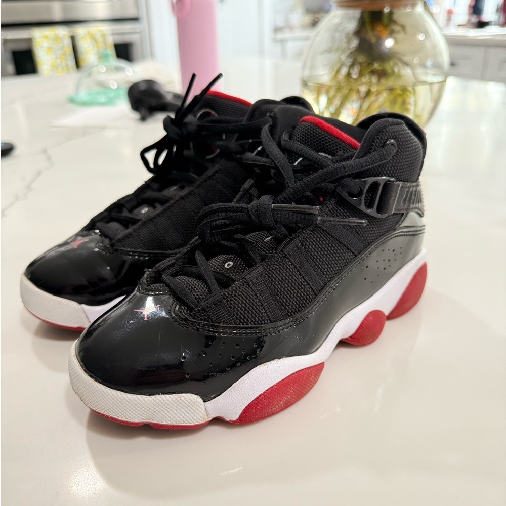Jordan 6 Rings (PS) Black/Varsity Red-White